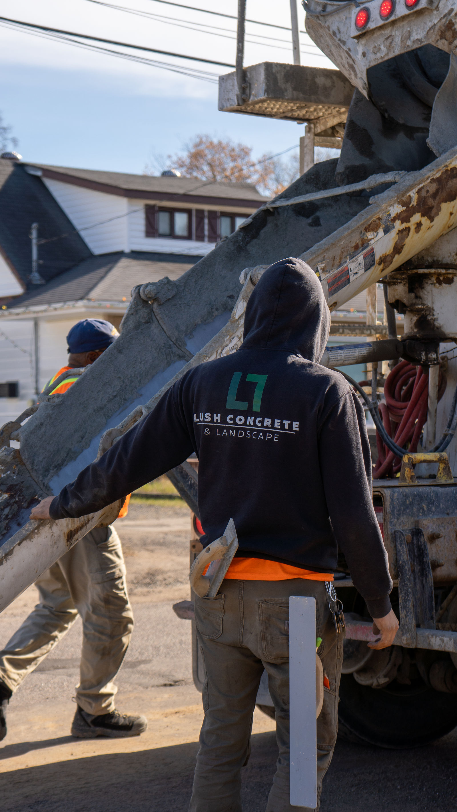 Directing concrete off the chute